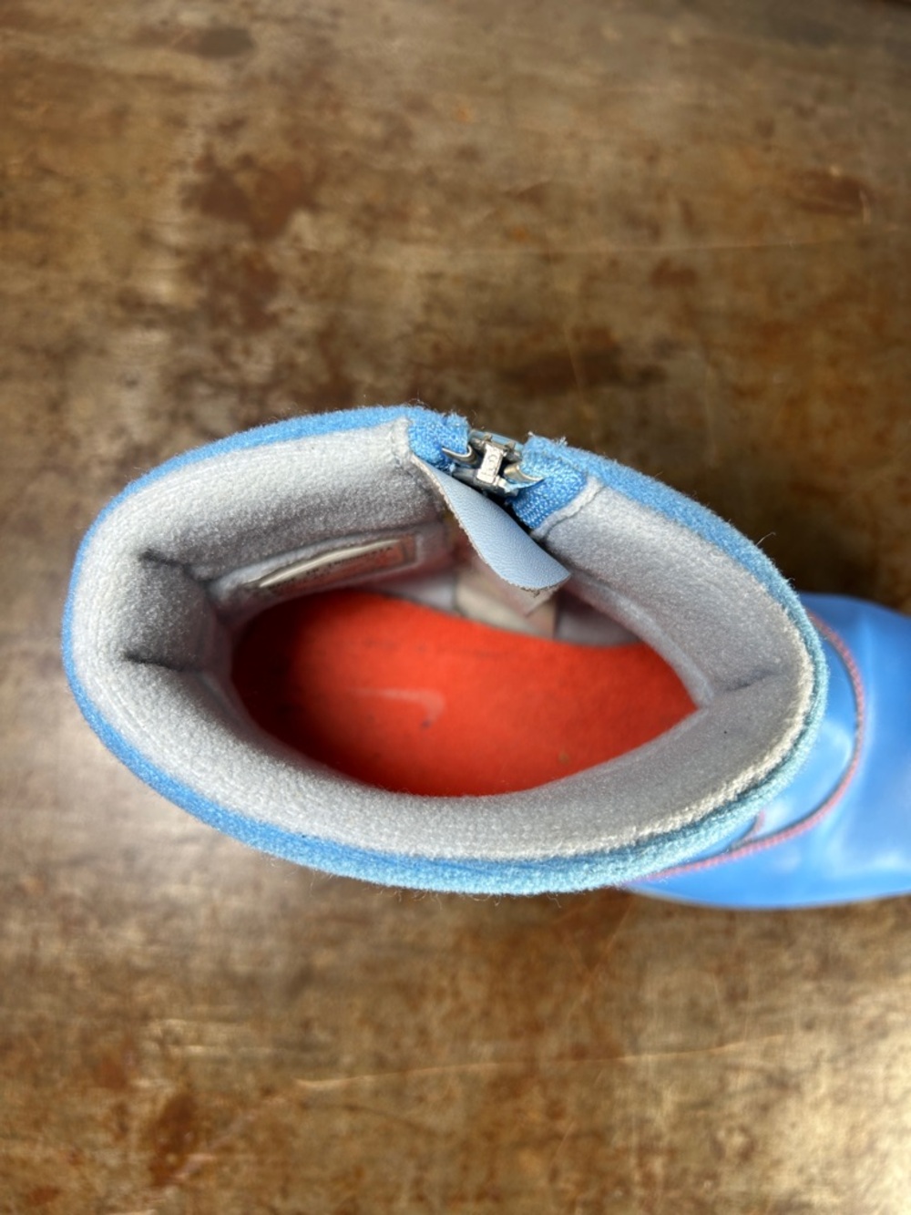 Nike Kids Blue Zip Winter Boots with Silver Swoosh - Picture 8 of 15